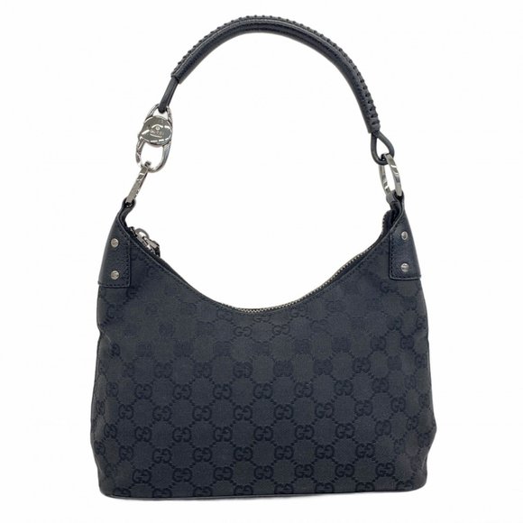 Gucci Hobo Black Canvas shoulder - Picture 1 of 10